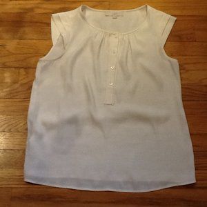 Ivory Blouse with Henley Styling